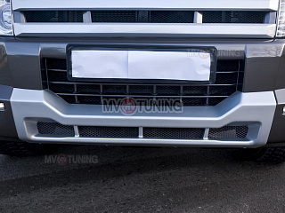 Накладка Broomer Design переднего бампера Mitsubishi Pajero IV 4 (2011-2015)