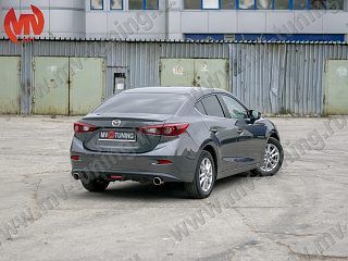 Диффузор заднего бампера var №2(с килями) Mazda 3 BM (2013 - 2019)