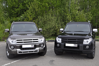 Решетка Радиатора var №3 Mitsubishi Pajero IV 4 Broomer Design (2006-2015)