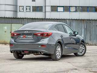 Диффузор заднего бампера var №2(с килями) Mazda 3 BM (2013 - 2019)
