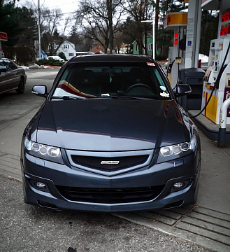 Юбка переднего бампера Mugen Style (рестайл) для Honda Accord 7 (VII) / ACURA TSX (2006-2008)