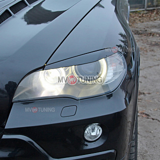 Реснички на фары BMW X5 E70 (2006-2013) + УСТАНОВОЧНЫЙ КОМПЛЕКТ