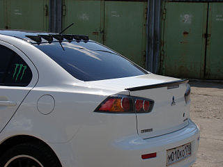 Спойлер лип "Элегант" Mitsubishi Lancer X (2007-2017) + УСТАНОВОЧНЫЙ КОМПЛЕКТ