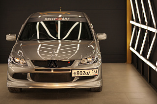 Крепление гос. номера в стиле EVO текстурный пластик Mitsubishi Lancer IX (2003-2009)