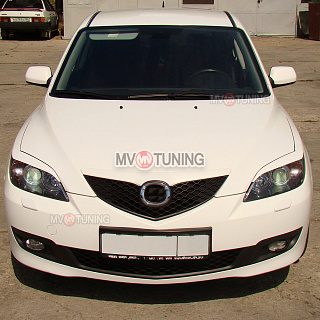 Реснички на фары var№2 средние Mazda 3 HB (2004-2009) + УСТАНОВОЧНЫЙ КОМПЛЕКТ