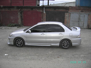 Юбка переднего бампера Mitsubishi Lancer 9 IX в стиле EVO (2003-2009)