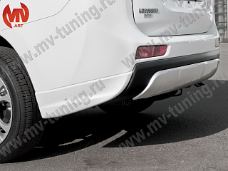Клыки заднего бампера Mitsubishi Outlander (3rd generation) Broomer Design (2012-2014)