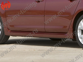 Пороги комплет на Mazda 3 (2004-2009) + УСТАНОВОЧНЫЙ КОМПЛЕКТ