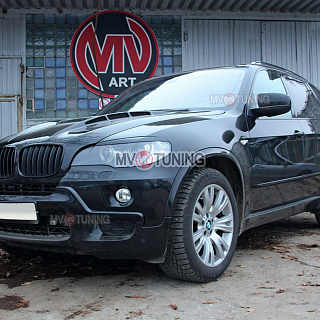 Реснички на фары BMW X5 E70 (2006-2013) + УСТАНОВОЧНЫЙ КОМПЛЕКТ